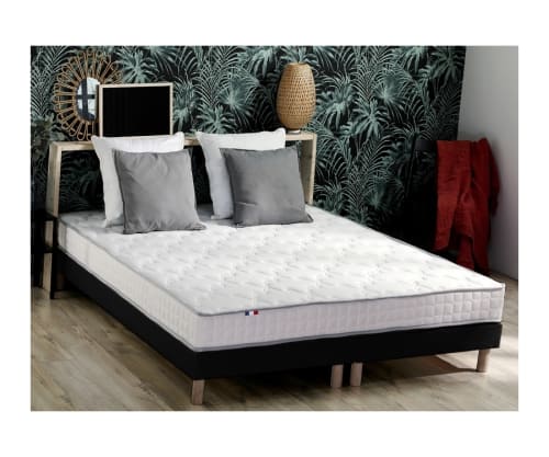 Ensemble matelas sommier Lancaster 160 x 200 cm - Couleur : Noir