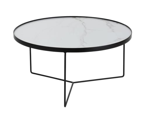Meubles Tables basses | Table basse ronde effet marbre - SJ00442
