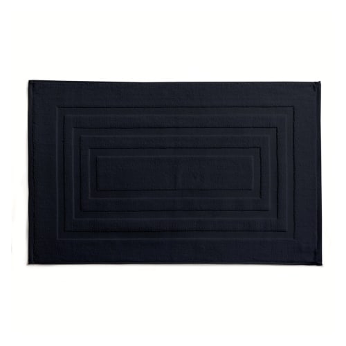Tapis de bain Uni en Coton Noir 50x85 cm