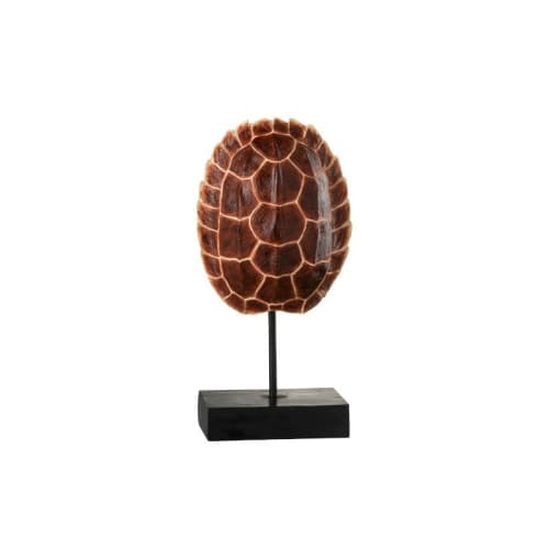 Déco Statuettes et figurines | Carapace de tortue sur pied résine marron H40cm - WG80005