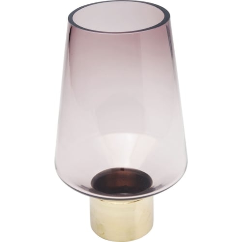 Déco Vases | Vase en verre violet et acier doré H26 - DX32055
