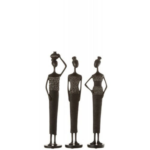 Déco Statuettes et figurines | Figurine Africaine résine noire H43cm - EU67500