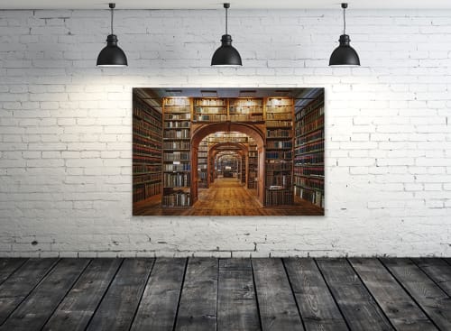 Déco Toiles et tableaux | Tableau librairie des sciences toile imprimée 80x50cm - JI82124