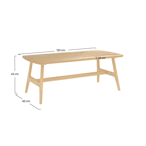 Meubles Tables basses | Table basse 120 cm en bois clair - VV23564