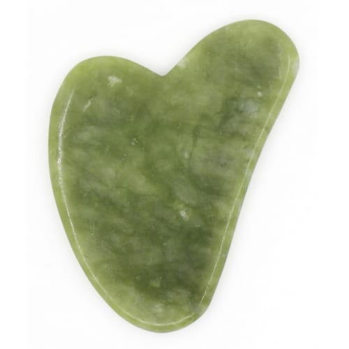 Guasha en pierre de jade vert + housse | Maisons du Monde