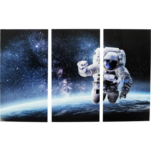 Déco Toiles et tableaux | Tableau triptyque astronaute en verre 240x160 - JQ60977