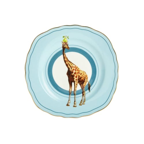 Art de la table Assiettes | Assiette en porcelaine girafe D16cm - CX03893