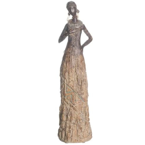 Déco Statuettes et figurines | Décoration femme africaine H36cm - IK50500