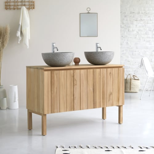 Mueble bajo lavabo en teca maciza 100 cm - Baño / Mueble de baño
