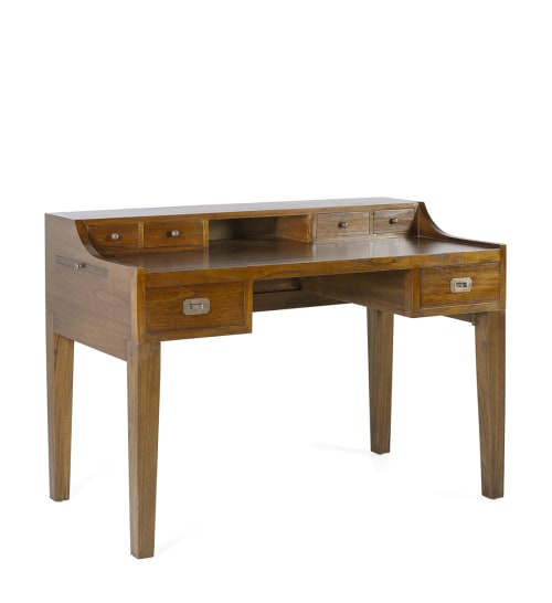 Meubles Bureaux et meubles secrétaires | Bureau en bois marron L125 - XJ20829