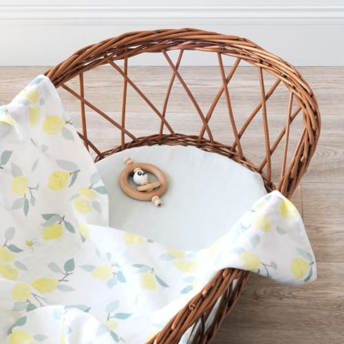 Maxi lange en coton bio Limonade (120 x 120 cm) (Little Crevette) - Couverture