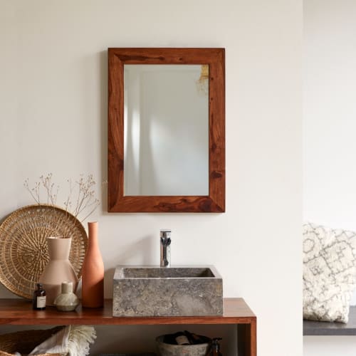 Déco Miroirs | Miroir en palissandre 70x50 cm - ZE41284