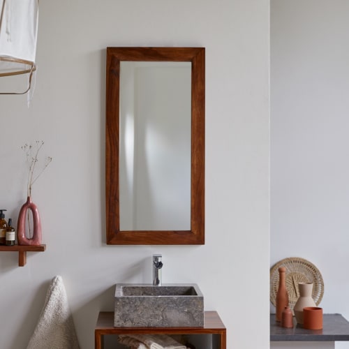 Déco Miroirs | Miroir en palissandre 100x50 cm - ZX62254