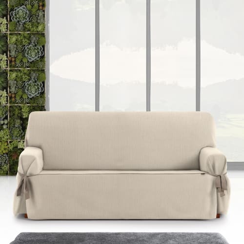 Funda de sofá tres plazas con lazos crudo 180 - 230 cm EYSA | Maisons du  Monde