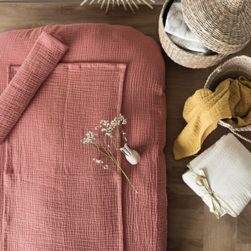 Housse de matelas à langer + 2 langes marsala (Cocoeko) - Couverture