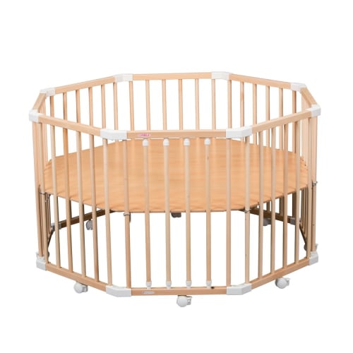 Parc Rond Bois Naturel Vernis 108x108x67 Cm Florian Maisons Du Monde