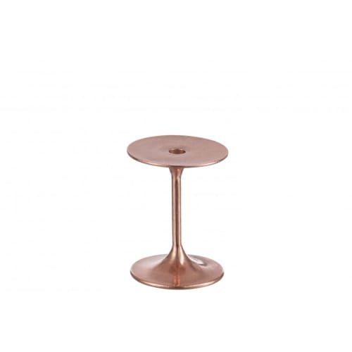 Déco Bougeoirs | Chandelier rond alu cuivre H17cm - TH80043