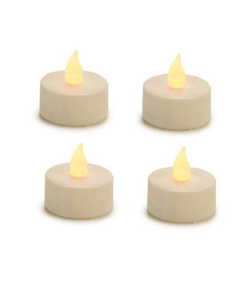 Set de 4 bougies chauffe plat led blanches | Maisons du Monde