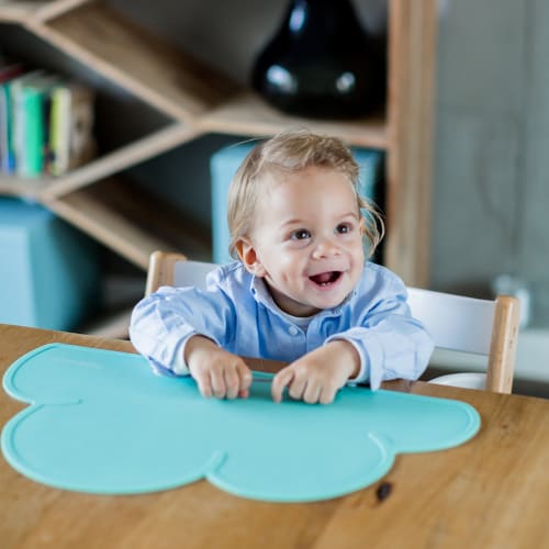 Bavoir bébé en silicone écologique - confettis gris - Kindsgut