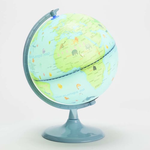 GLOBE TERRESTRE Globe avec éclairage Ø 14 cm Enfants Chambre Salon 
