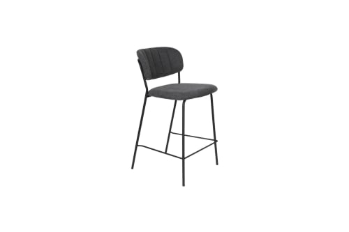 Meubles Chaises et tabourets de bar | Chaise de bar en tissu gris foncé - AD22681