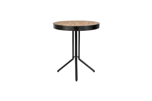 Meubles Tables à manger | Table de bar ronde en bois et métal H93cm - US85922