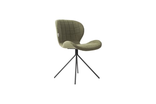 Meubles Chaises | Chaise en tissu vert - NL62076