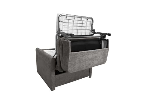 Canapés et fauteuils Fauteuils | Fauteuil convertible 1 places  en polyester gris - CD24227