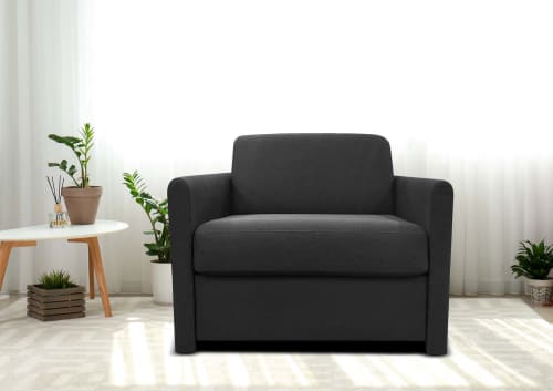 Canapés et fauteuils Fauteuils | Fauteuil convertible 1 places  en polyester gris - YV68948