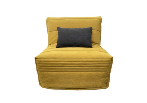 Canapés et fauteuils Fauteuils | Banquette convertible BZ 1 places  en polyester jaune - GO44522