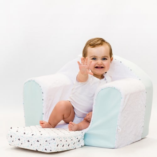 Fauteuil Club Enfant Convertible Boreal Blancaqua 42x55 Maisons Du Monde