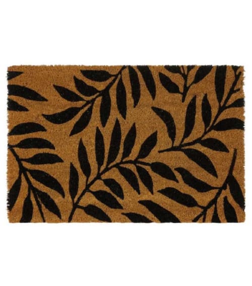 Linge de maison et tapis Paillassons | Paillasson coco noir et marron 60x40x1,5cm - QK91169