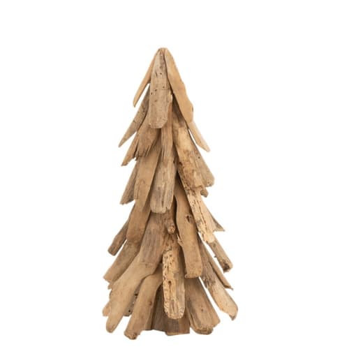 Sapin de Noël fin bois flotté naturel H35cm