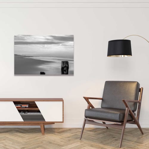Déco Toiles et tableaux | Tableau balade sur la plage à Hossegor toile imprimée 80x50cm - QV70178