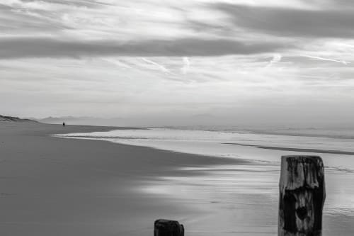 Boardwalk sulla spiaggia di Hossegor Stampa su tela 90x60cm