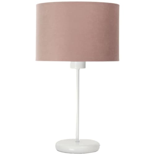 Lampe de table tissu rose 26x26x44cm
