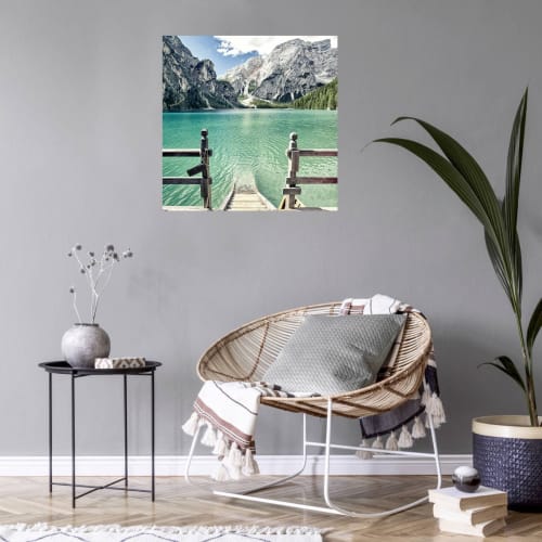 Déco Toiles et tableaux | Tableau sur toile escalier du lac 90x90cm - XL01195