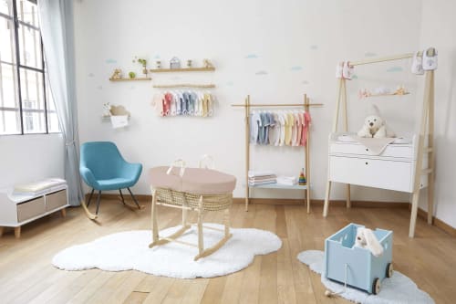 Couffin bébé avec Matelas, Habillage en Velours - Coton Bio - Noisette (Premiers Moments) - Couverture