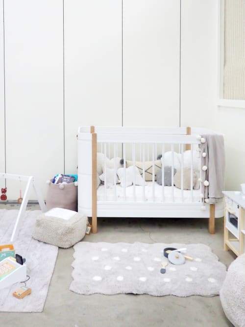 Tapis Coton Lavable Mini Biscuit Gris 70x100cm Mini Ones Maisons Du Monde