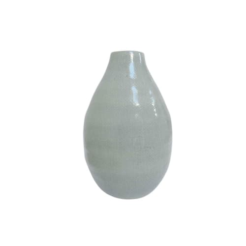 Déco Vases | Vase en céramique craquelé  vert - VN79952