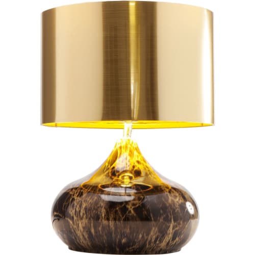 Lámpara de mesa moderna cromada, Capucine, con interruptor