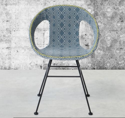 Meubles Chaises | Chaise de repas coton bleu - RH30785