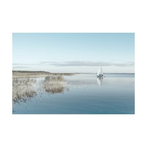 Déco Toiles et tableaux | Tableau sur toile bateau sur le lac 65x97cm - ZK91571