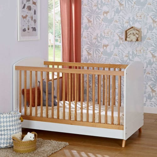 Lit Bebe Evolutif Matelas Effet Bois 70x140 Blanc Bois Kombu Maisons Du Monde Lit Bebe Evolutif Matelas Effet Bois 70x140 Blanc Bois Kombu Maisons Du Monde