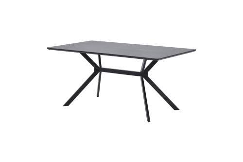 Meubles Tables à manger | Table à manger en bois et métal 160x90cm noir - DC54474