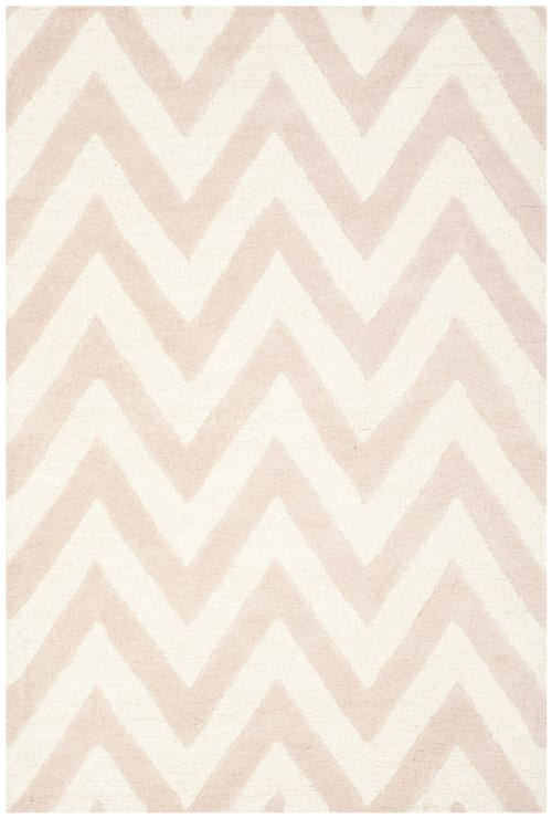 Tapis rectangulaire motif arc-en-ciel rose 100 x 150 cm RAINBOW