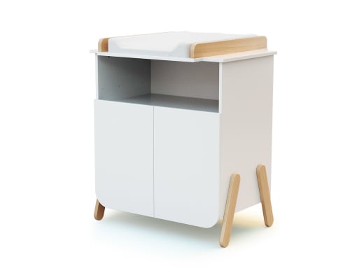 Mueble cambiador de madera haya bruto