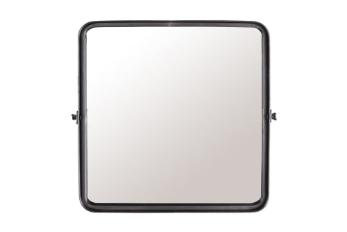 Déco Miroirs | Miroir M en fer noir - HU26158