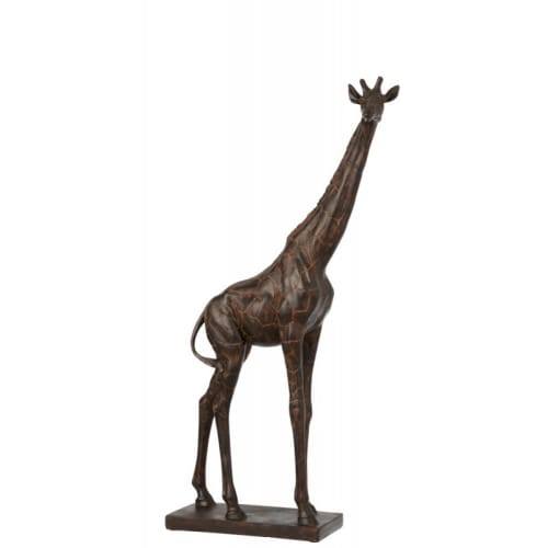 Déco Statuettes et figurines | Girafe résine marron H73cm - LG56739