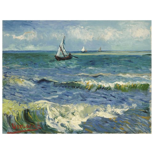 Tableau paysage marin Saintes-Maries-De-La-Mer Van Gogh 60x80cm | Maisons  du Monde